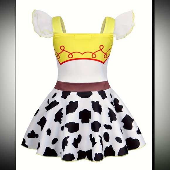 Girls Halloween Jessie Toy Story Flutter Sleeve Dress - Picture 2 of 5
